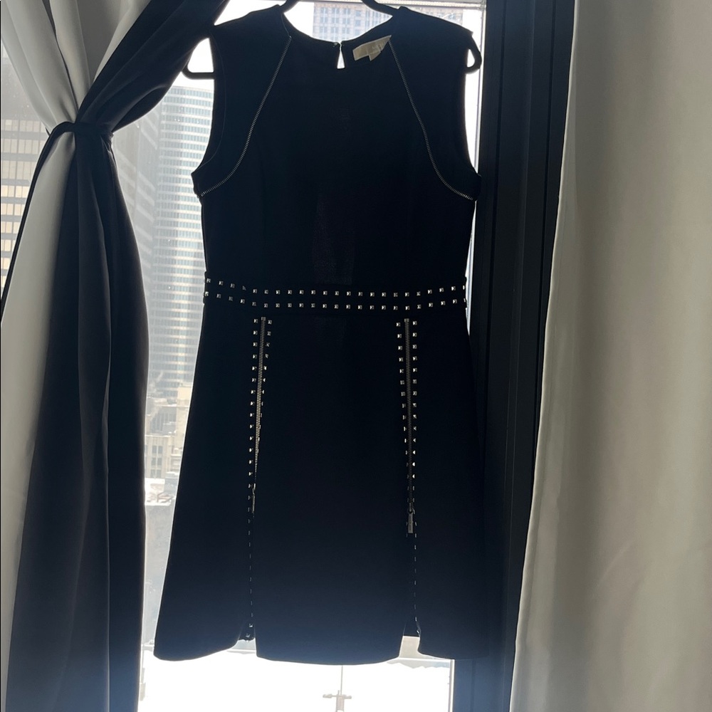 Michael Kors Black Studded Mini Dress